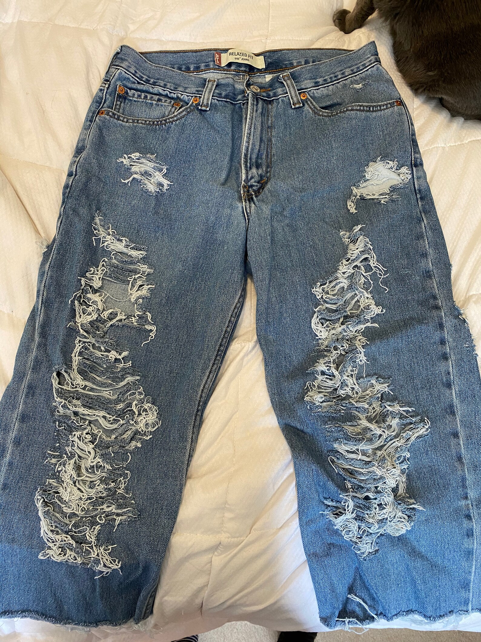 Distressed Levis jeans mom jeans dad jeans | Etsy