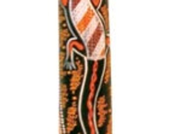 Terre fait main didgeridoo eucalyptus 59" longueur peint