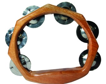 Tambourine made of Hardwood, Bell stick made of wood or leather with bells, Leather ring with iron tinker bells, Shakers, Rattles, Maraca