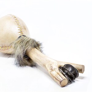 Buck Skin Rattle Shaman Shaker Rattle Cow Skin Length 14