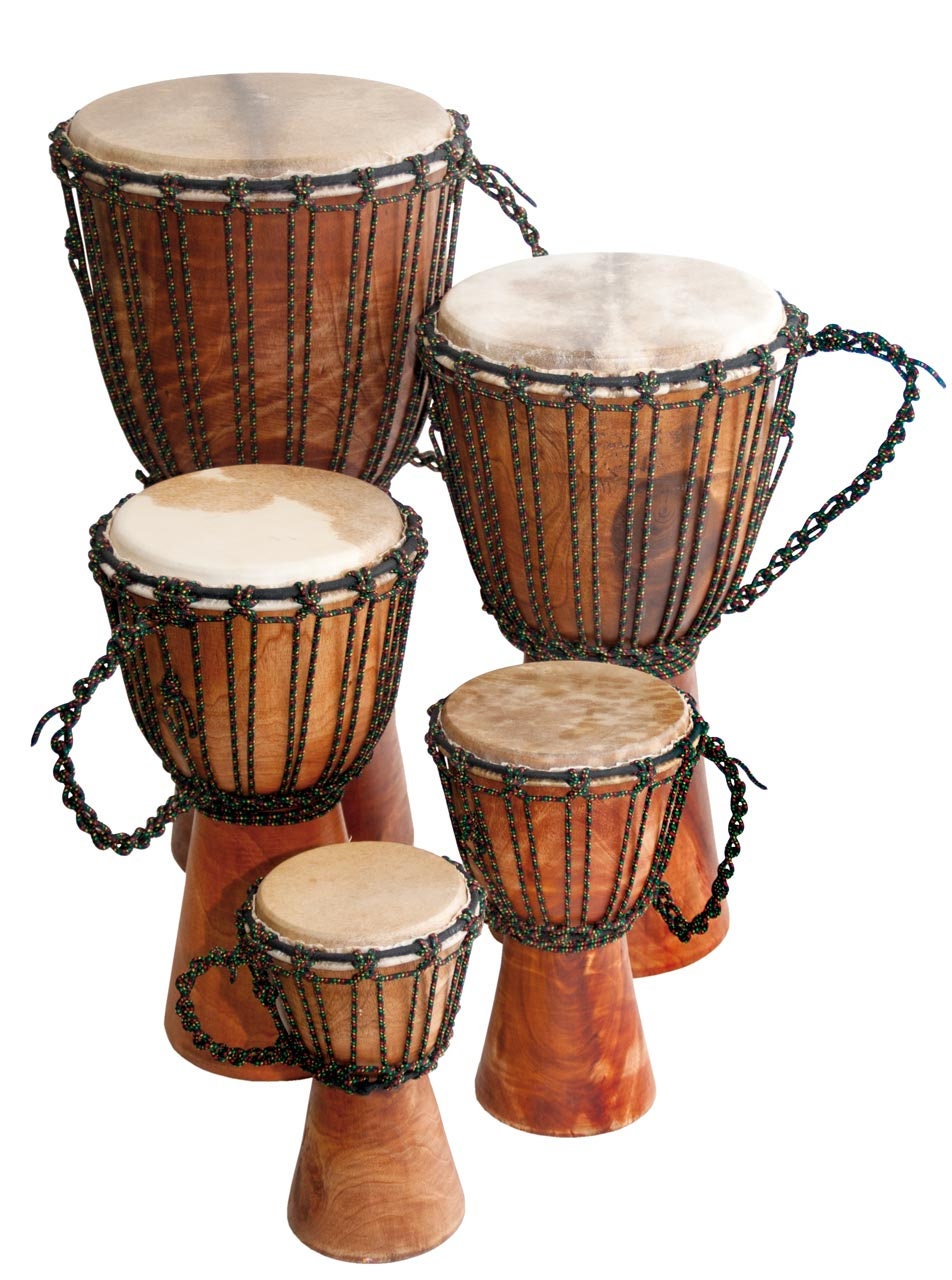 Djembe Beginner Plain, 10" 12' 16" 20" 24"  tall.