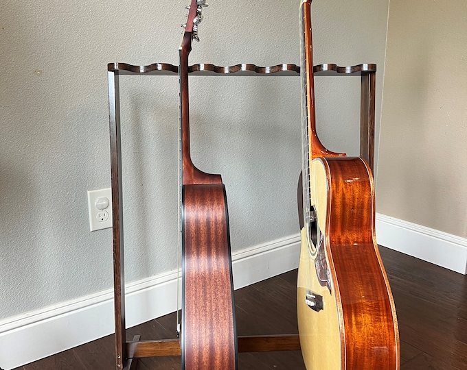 Bamboo Guitar Stand Display Rack for Multiple Instruments