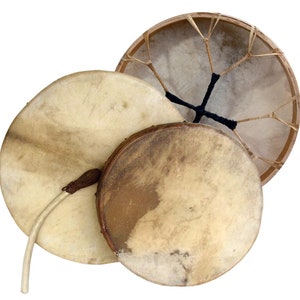 Terre Shaman drum round 12&quot; 16&quot; 20&quot; 24&quot; with goat skin, Frame Drum, handmade