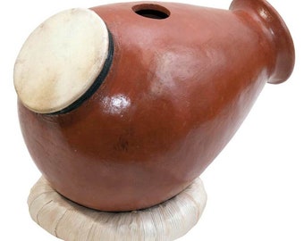 Udu clay drum with goat skin