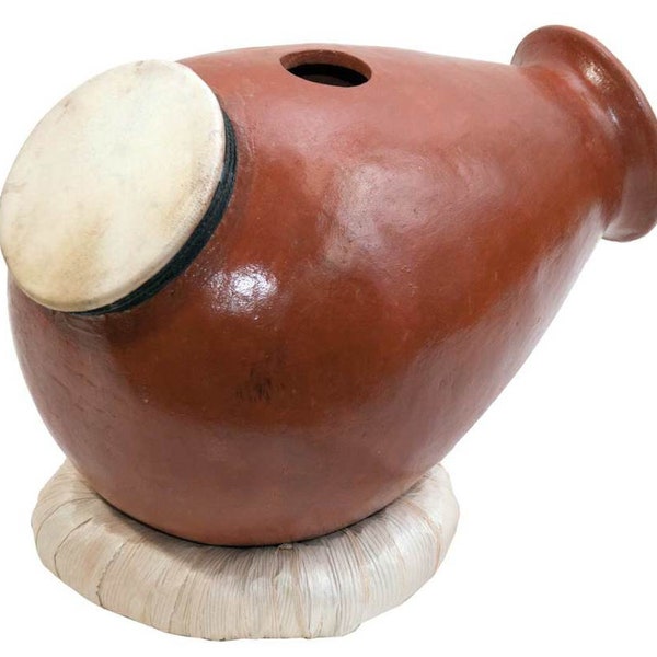 Udu clay drum with goat skin
