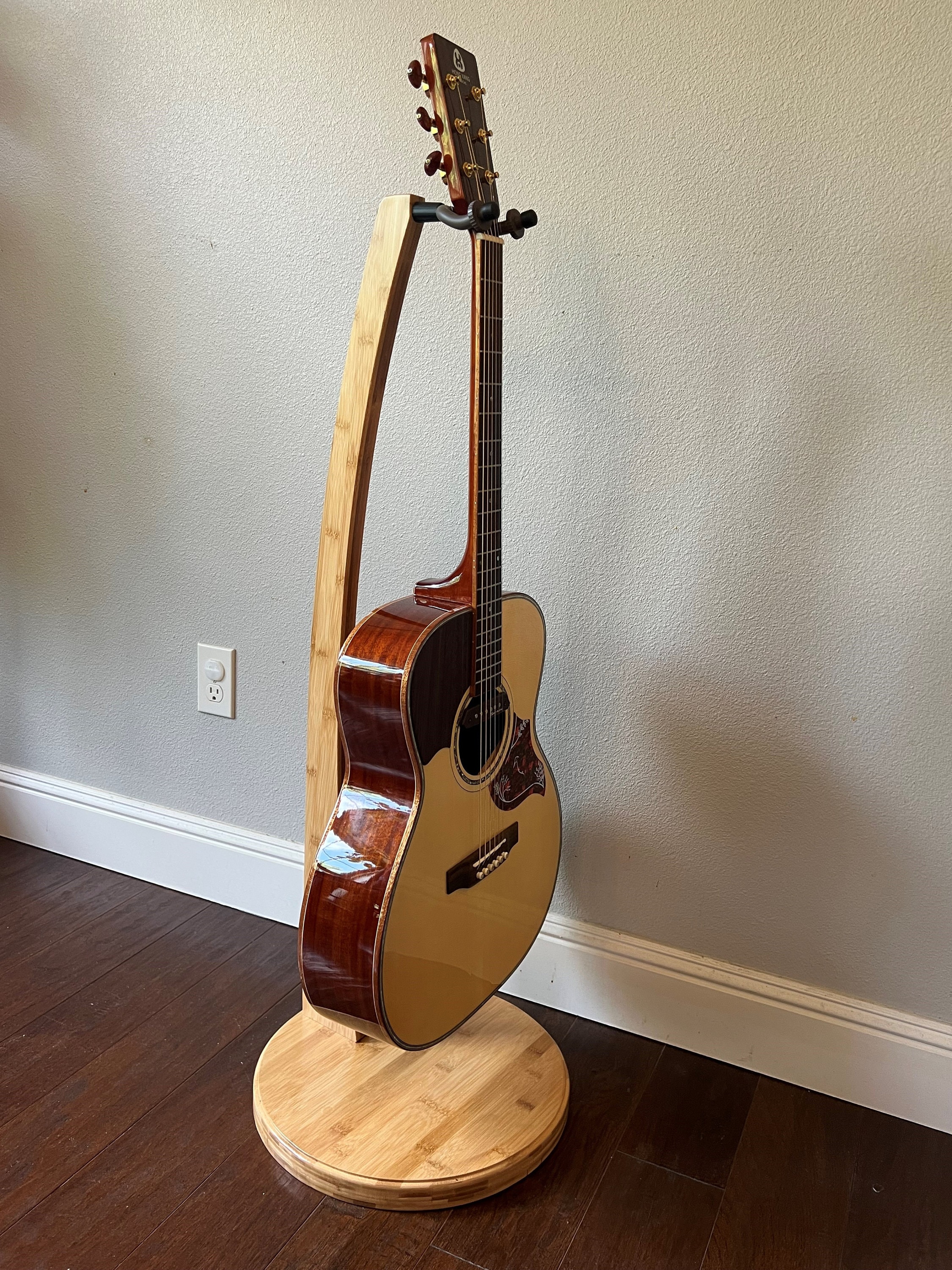 Support De Guitare En Bois - Pliable, Rembourré, Stable - Pour Guitare, Basse, Violon, Ukulélé - 4