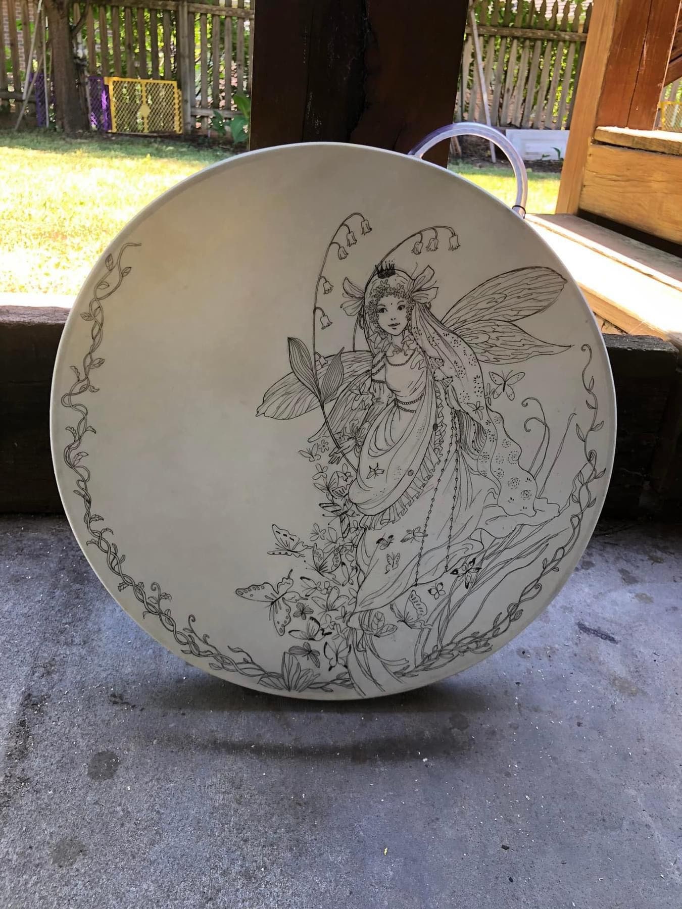 Ocean Drum Om Printed-14 Inch - Nepal Music Gallery
