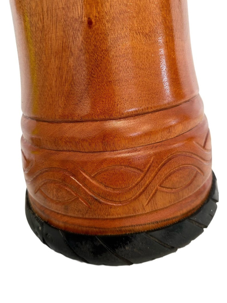 Terre Djembe Afrika Standard line carve, 20 tall 9-69.5 head, 24 tall 10.5-11 head, 26 tall 13 head image 4