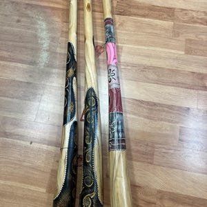 Handmade Didgeridoo Teak Wood 51&quot; length, cracked and repaired, no affect to the sound, 30% off