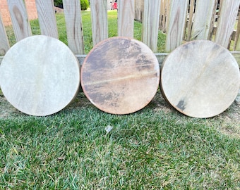 Tambor Terre Shaman redondo de 16" con piel de búfalo, tambor de marco, tambor hecho a mano de estilo nativo americano