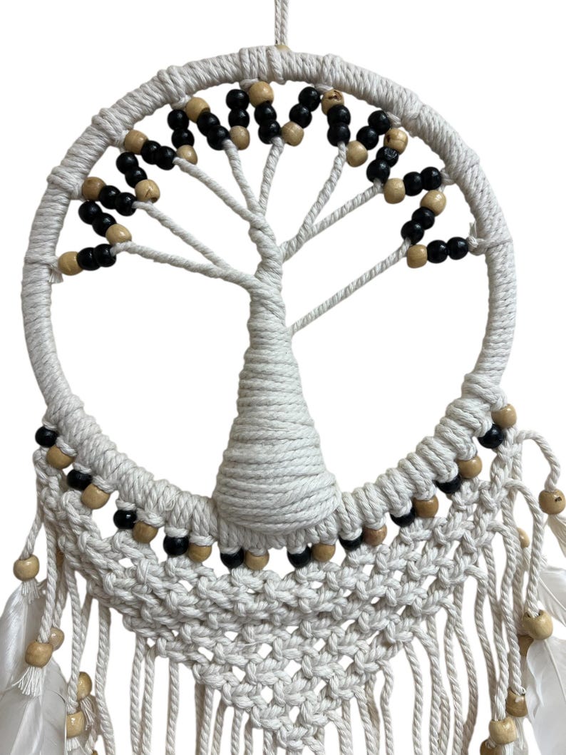 Dream Catcher Rattan Tree of Life White – 27" X 9" Inch Handmade ...