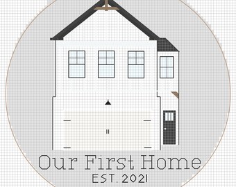 Custom House PATTERN Cross Stitch Pattern PDF