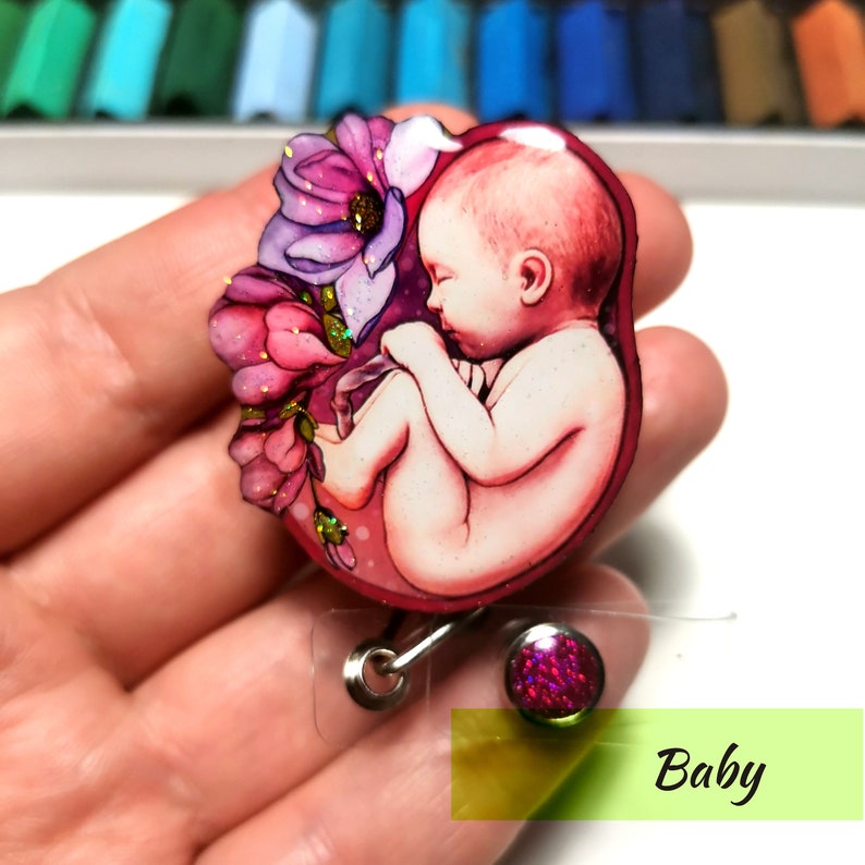 Badge Reel Baby Obstetrician Midwife Gynecologist Gynecology - Etsy