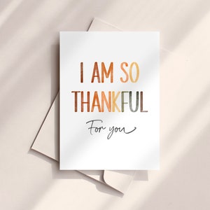 Je suis tellement reconnaissant pour vous, Ensemble de cartes de vœux d’automne, Carte de remerciement imprimable, Carte de Thanksgiving, Carte d’appréciation, Reconnaissant pour vous