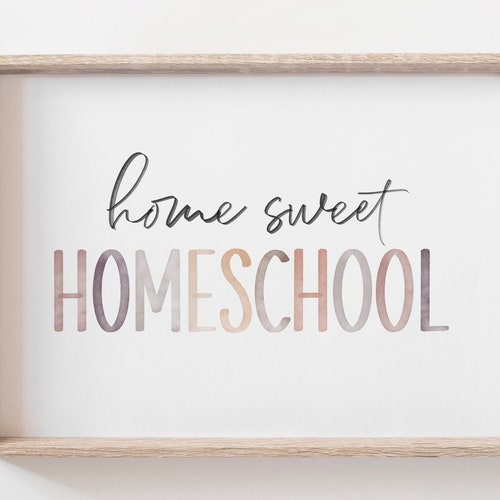 Personalized Home Sweet Homeschool PRINTABLE Wall Art - Etsy
