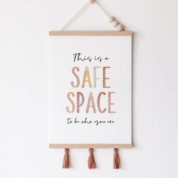 Safe Space Sign Etsy