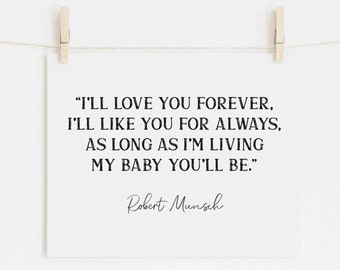 Love You Forever Book Quotes I Ll Love You Forever Etsy India