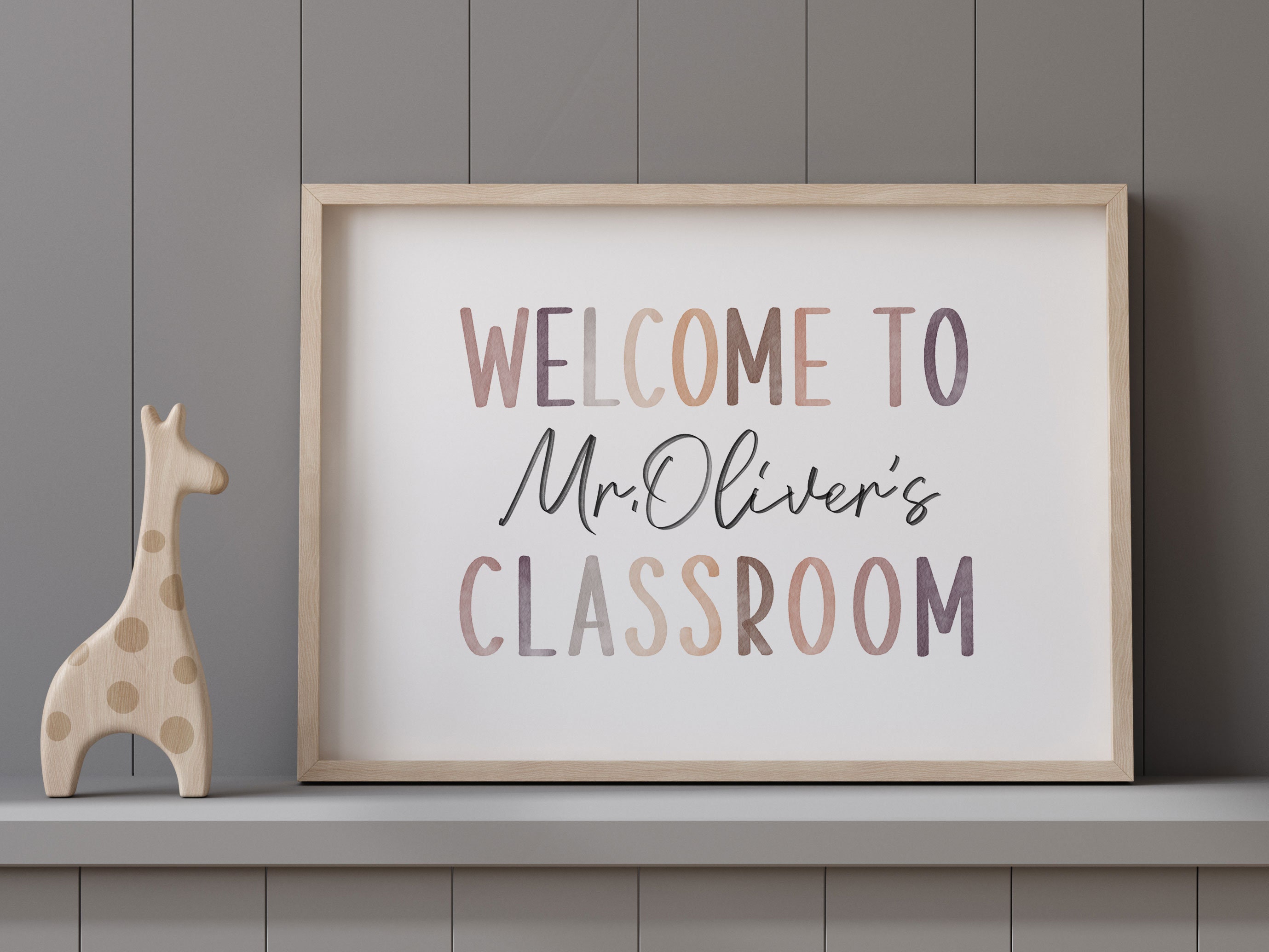 Custom Teacher Name Sign Welcome to Classroom Sign Classroom | Etsy