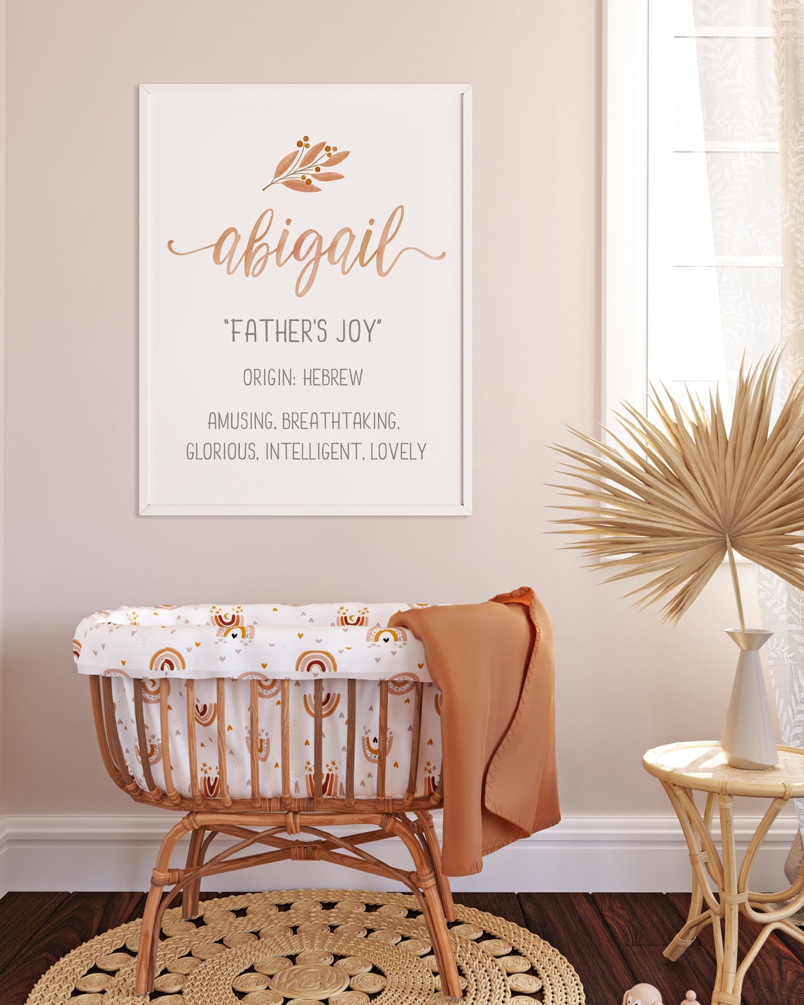 Abigail Name Meaning Print Abigail Name Art Baby Shower Etsy