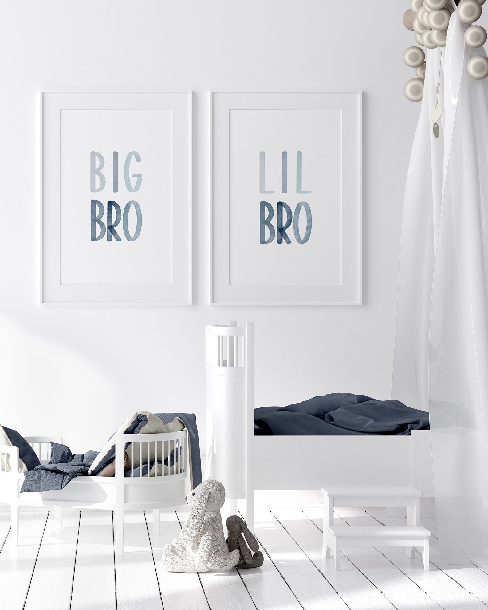 SET of 2 Prints Big Bro Lil Bro Brother Print Brother Room - Etsy