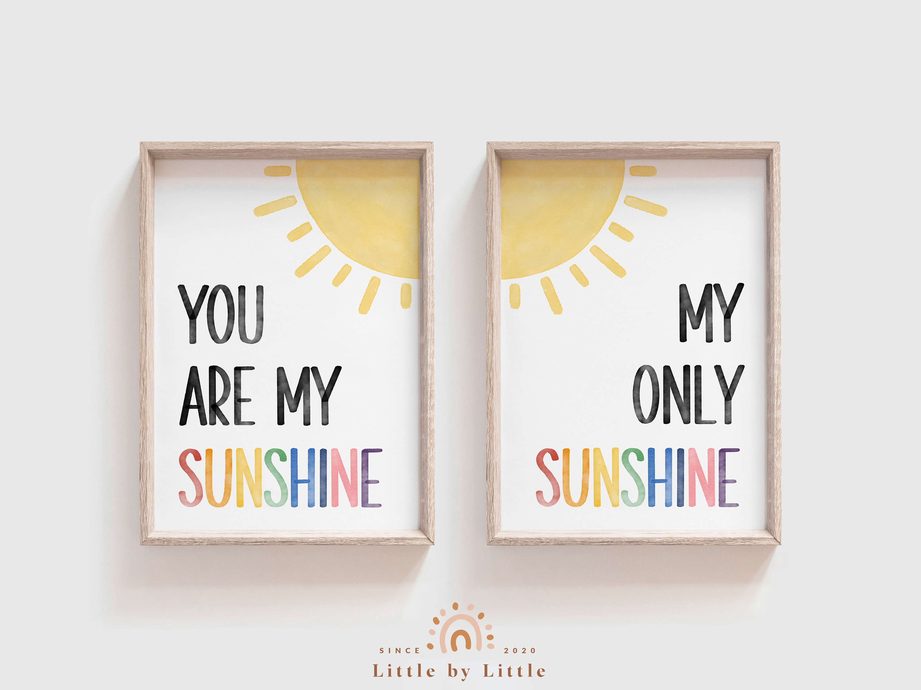 You Are My Sunshine Lyrics - Printable Nursery Watercolor Wall