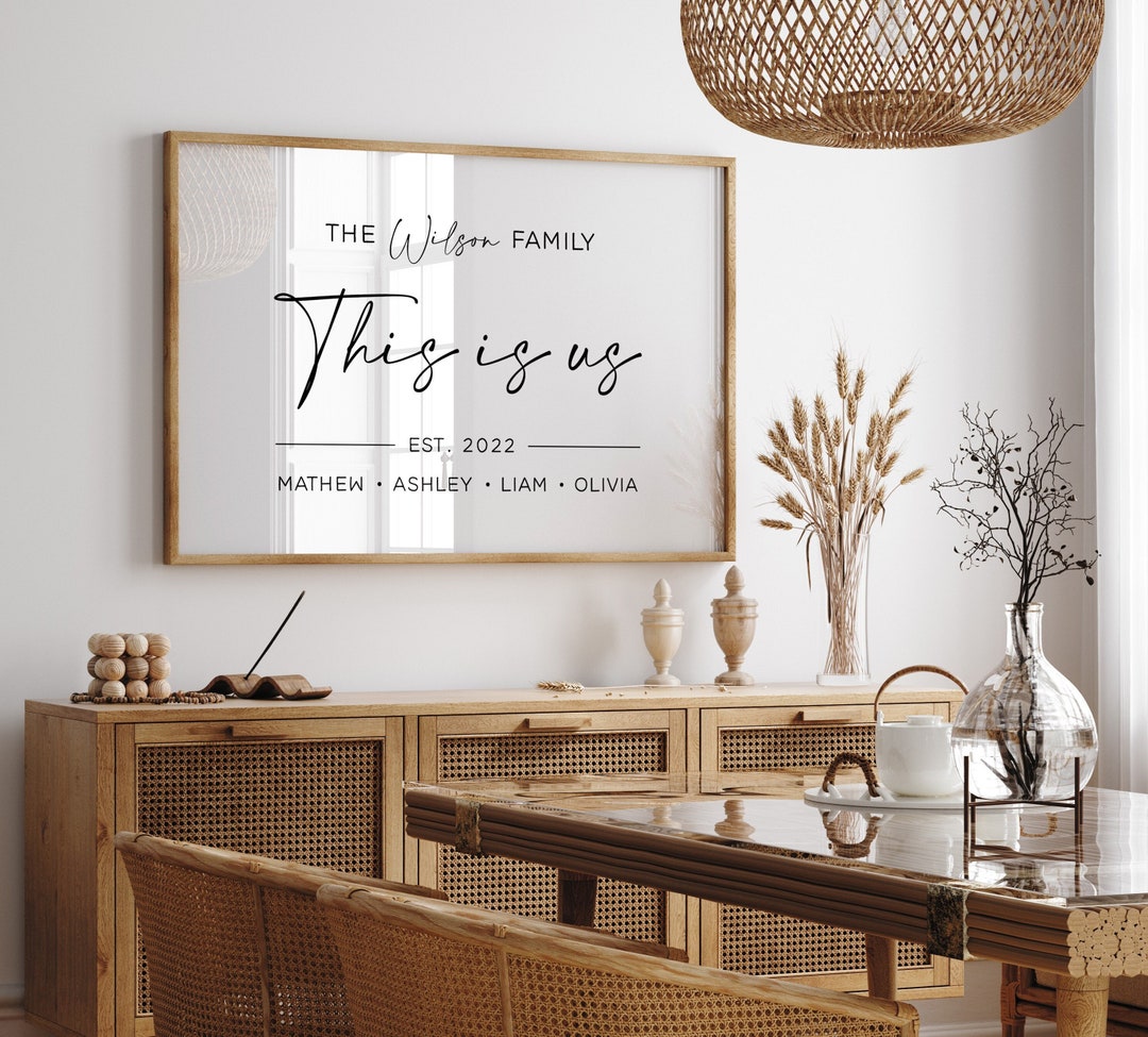 This is Us Print With Custom Family Name and Established Year ...