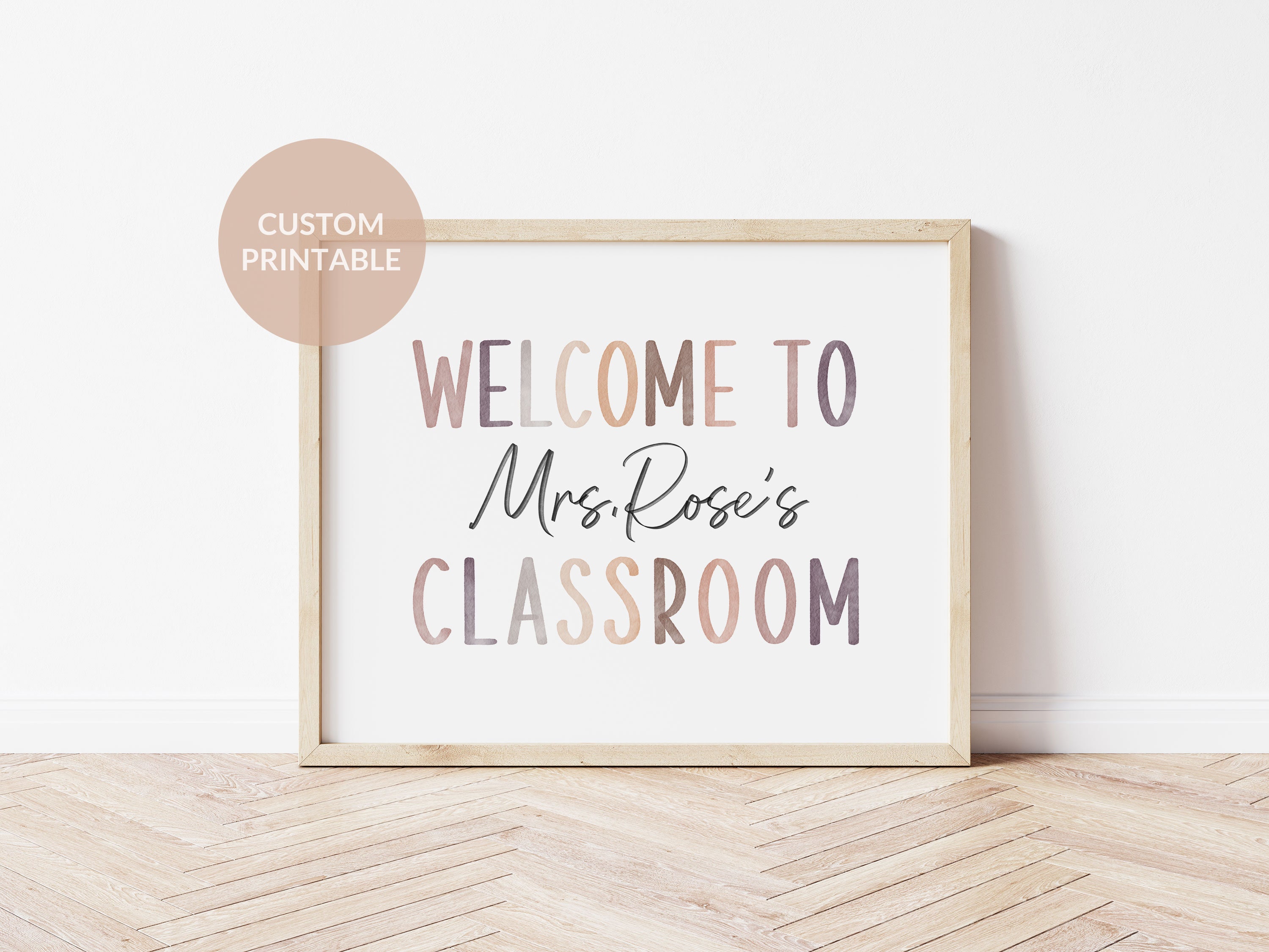 Custom Teacher Name Sign Welcome to Classroom Sign Classroom | Etsy