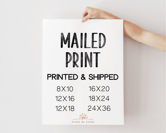 Print Your Order, Printing Service, Mailed Print, Free Shipping Poster, Printed and Shipped, High-Quality Print, Physical Print, Matte Paper