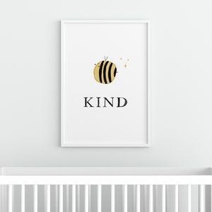 Bee Kind Printable, Bee Kind Print, Bee Kind Poster, Be Kind, Bee ...