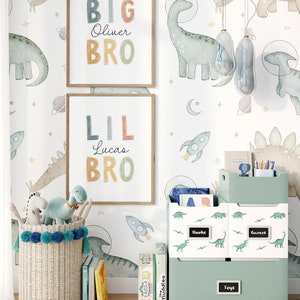 Set of 2 Custom Brother Name Sign, BIG Bro LIL Bro, Boys Room Decor ...