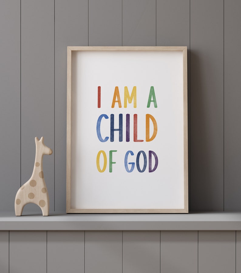I Am a Child of God Print Nursery Bible Verse Child of God - Etsy
