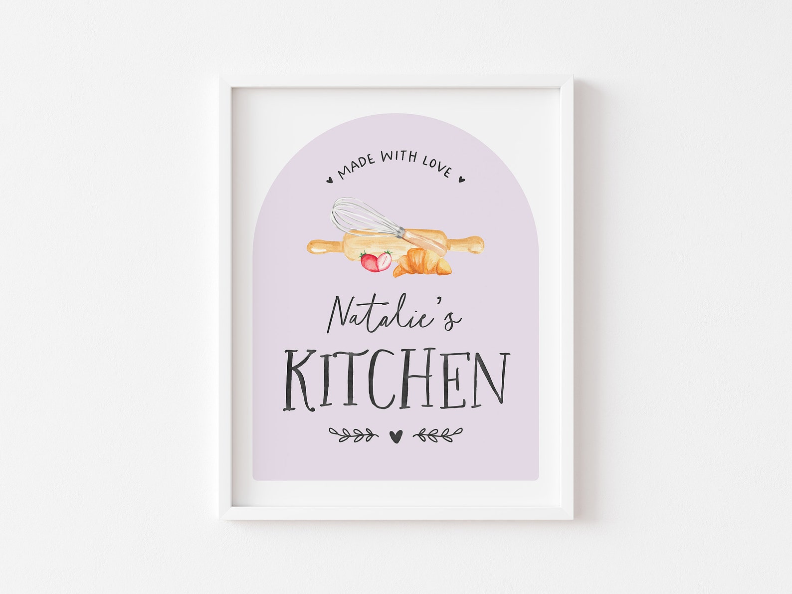 Kitchen Sign Eyfs Custom Watercolor Play Kitchen Sign, Personalized Gift for Little Girl ...