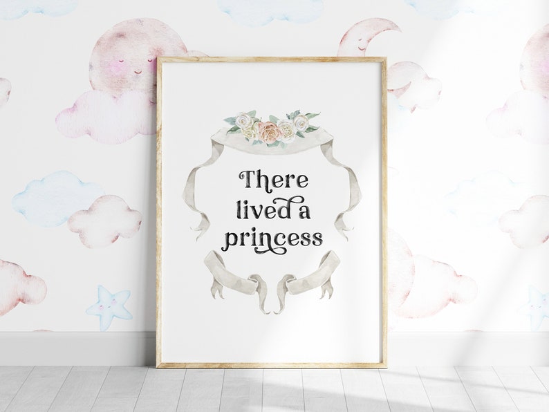 Set of 3 Custom Princess Castle Name Print, Once Upon A Time ...