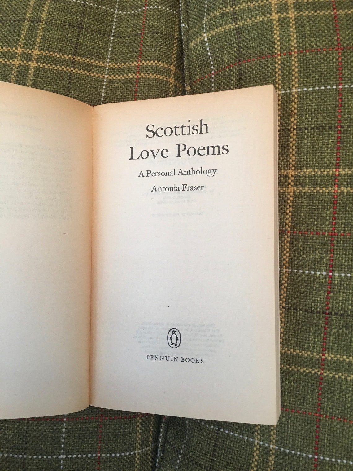 Scottish Love Poems Poetry Anthology Antonia Fraser vintage Etsy