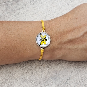 Bee Happy, Bee Charm Bracelet, Bee Jewelry, Bee Wish Bracelet, Bee Gift, Handmade Jewelry, Friendship Bracelet, Bumblebee, Gift for Girls