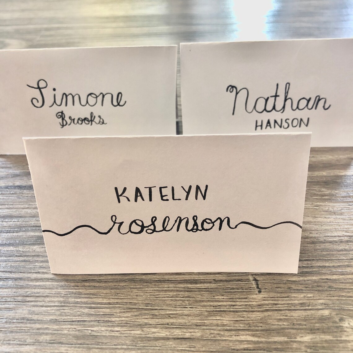Wedding Table Cards / Name Place Cards Custom / Calligraphy Place Card