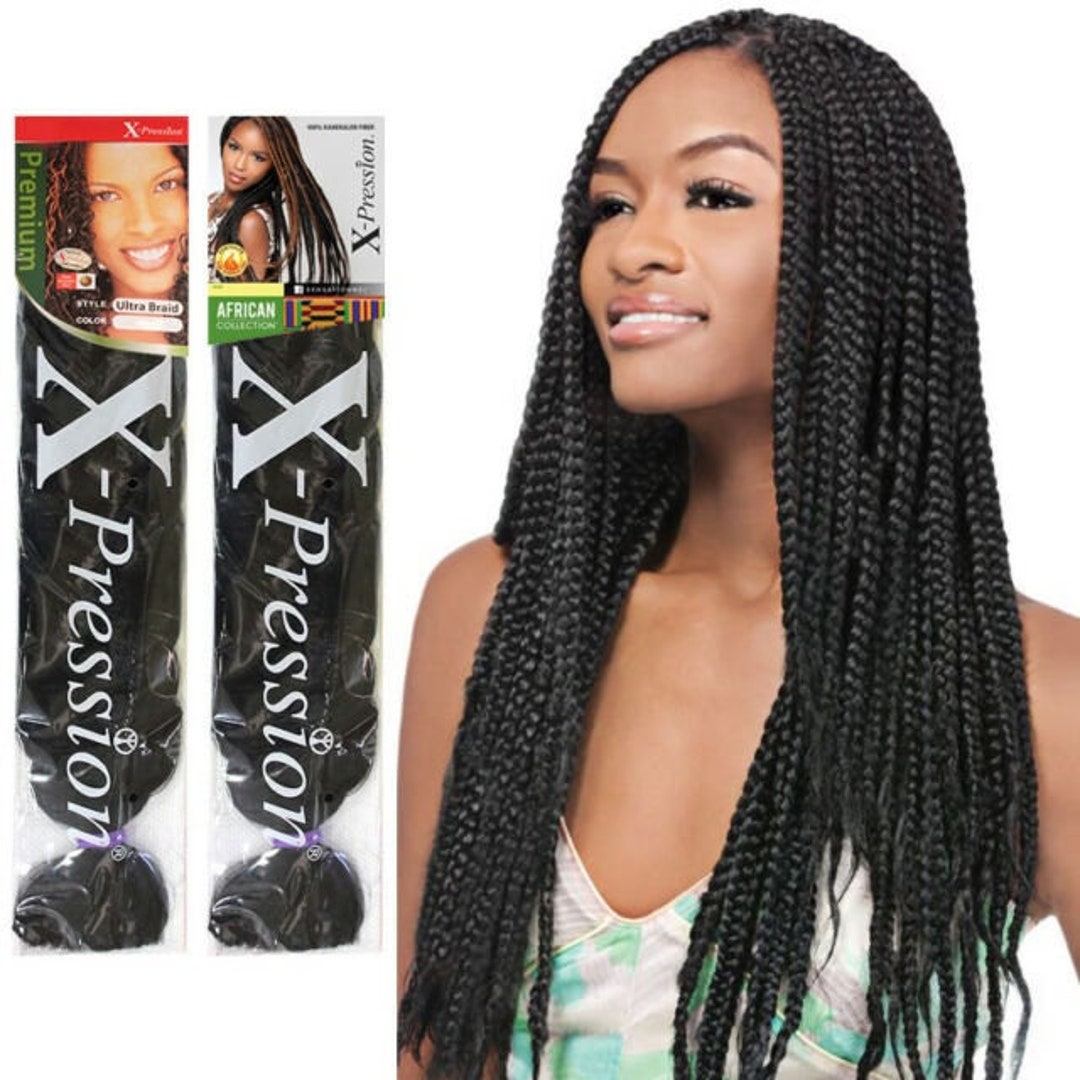 X-pression Xpressions Expressions Ultra Braid Hair Color 1 - Etsy