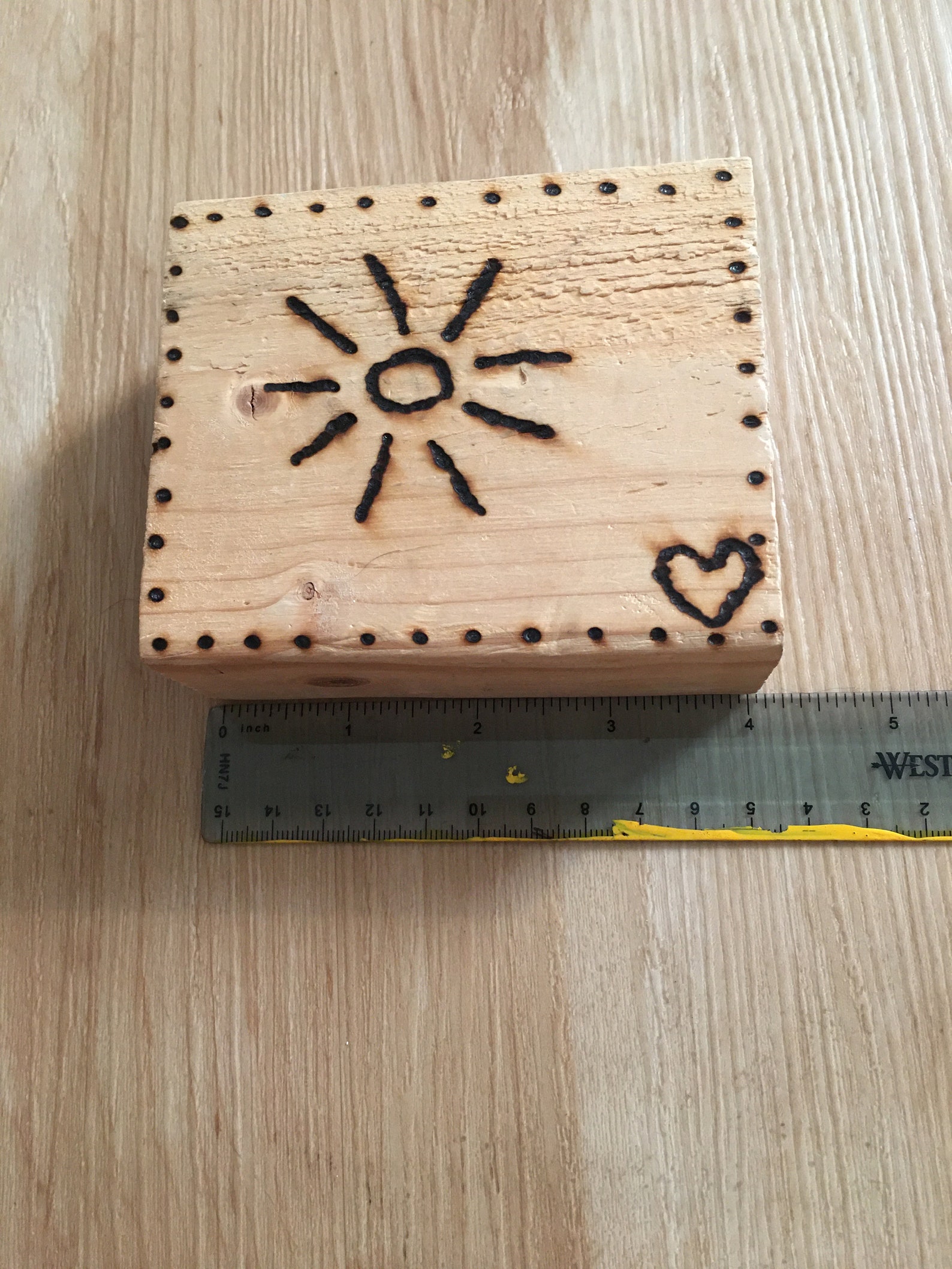 Sunshine Solar Wood Burning Décor Etsy