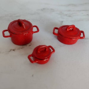 1:12 Scale Pot Set of three/Dutch Oven Pot