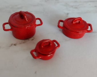1:12 Scale Pot Set of three/Dutch Oven Pot