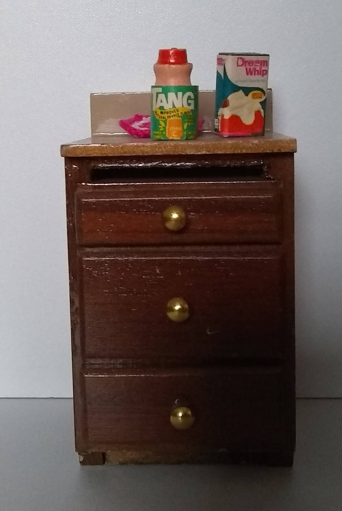 1:12 Escala Gris Cocina Gabinete Inferior / Vintage / | Etsy