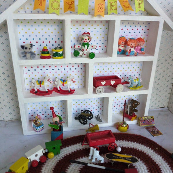 Tiny Toy Shop Toys 1:12 Scale dolls, rocking horses, trains and more
