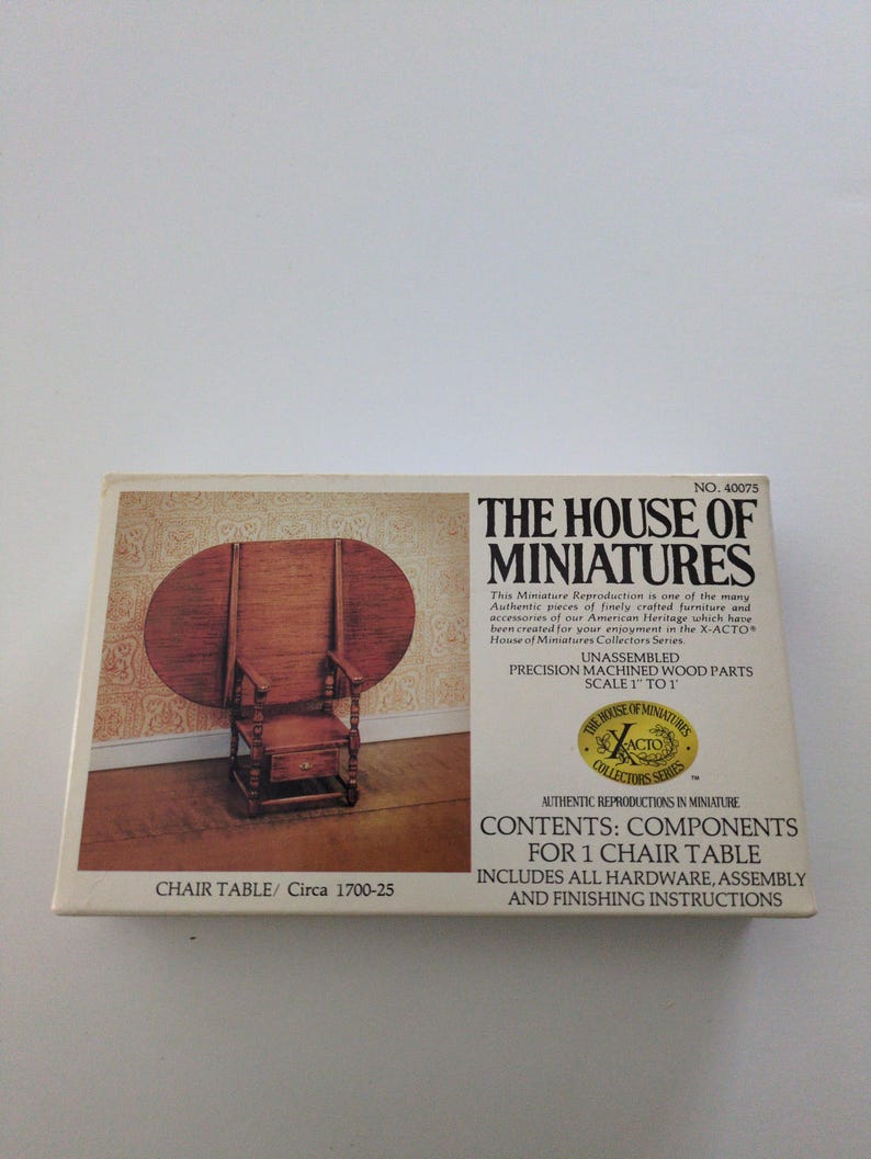 House of Miniatures No. 40075 Chair Table Circa Early 1700-25 / 1:12 ...