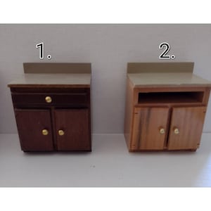 1:12 Scale Gray Kitchen Large Lower Cabinet/Vintage/Miniature/Doll House Furniture