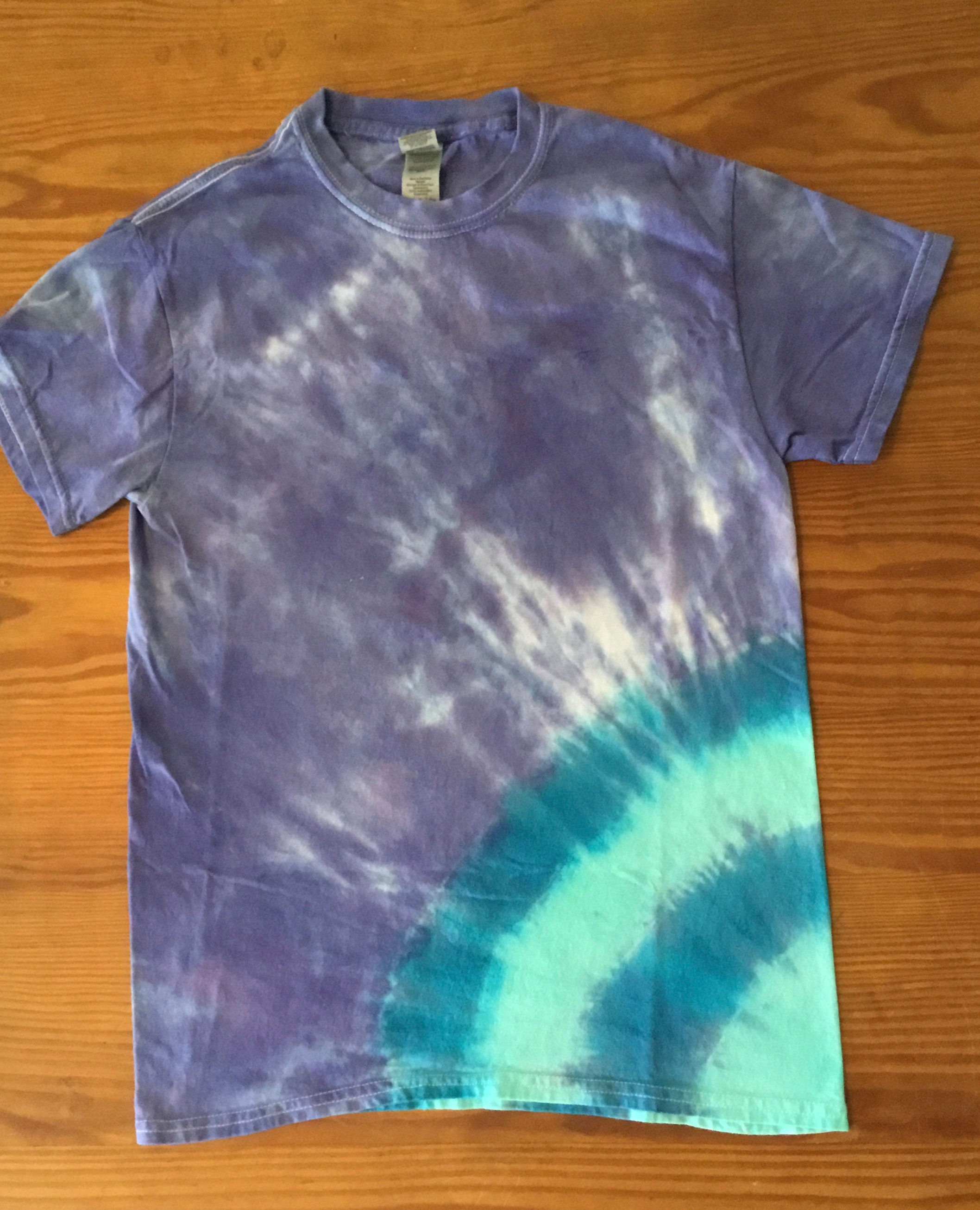 Purple and Teal Tie Dye Shirt - Etsy