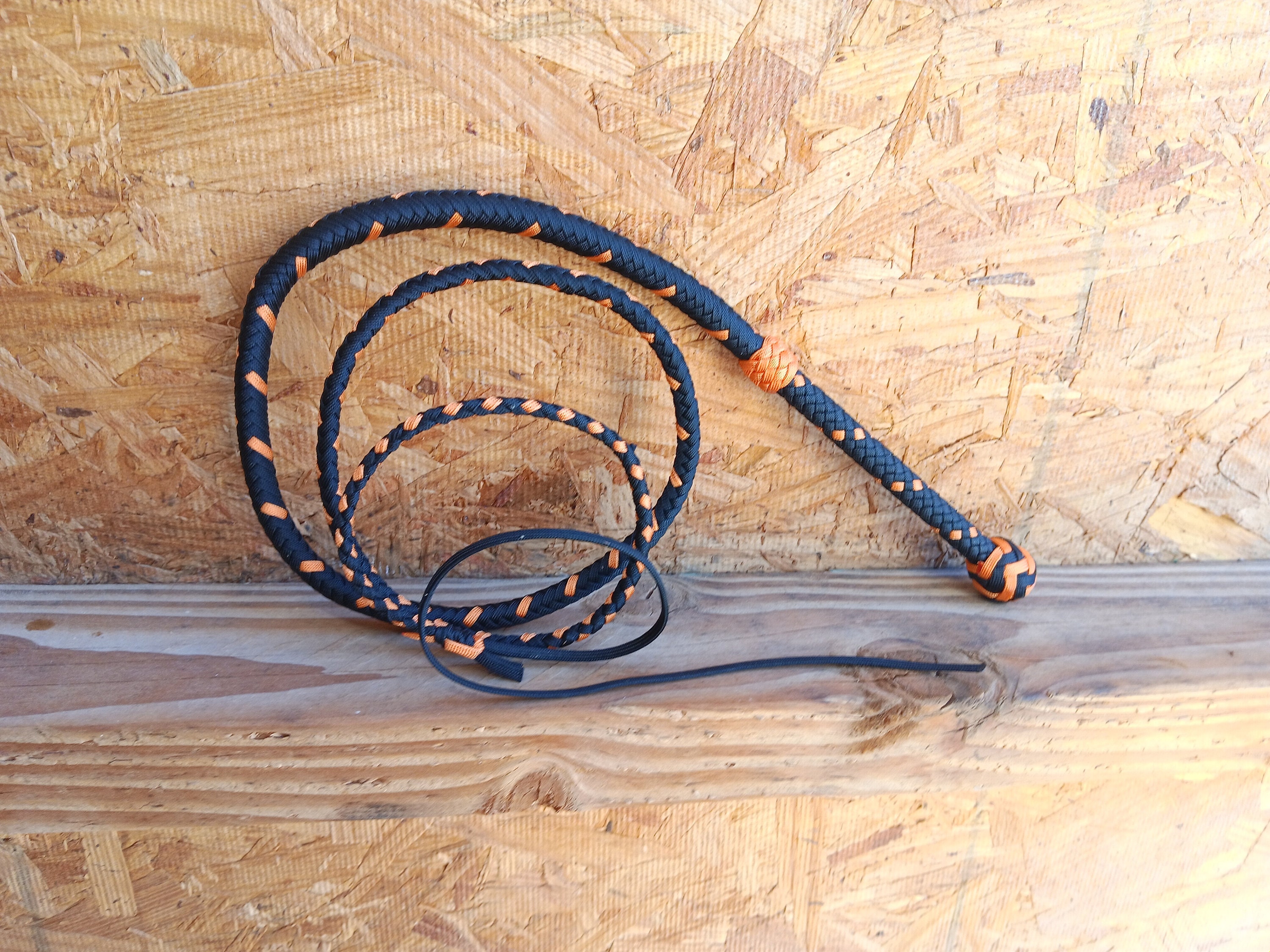 Fouet De Contrebande (Bullwhip) 8 Pieds En Paracorde Nylon 16 Tresses - Couleur Marron