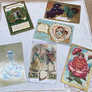 Vintage Postcard Set: 1909-1910 Valentine&#39;s Day, St. Patrick&#39;s Day