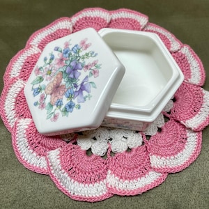 Wedgwood Angela Trinket Box: Fine Bone China, Wildflower Decor, Made in England