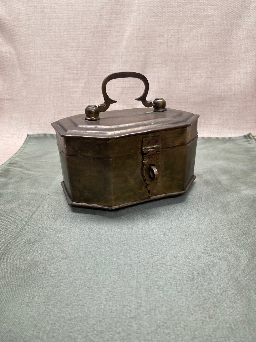 Antique BRASS Box With Hinged Lidincense Burning or Potpourri