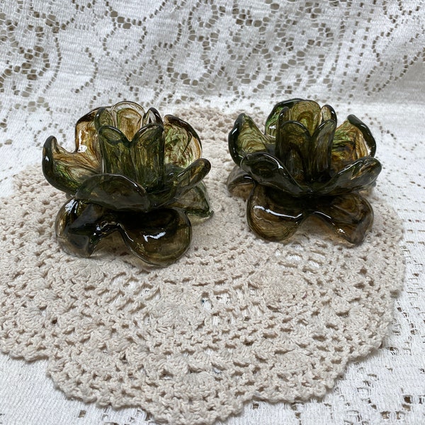 Blown Green Glass Etsy